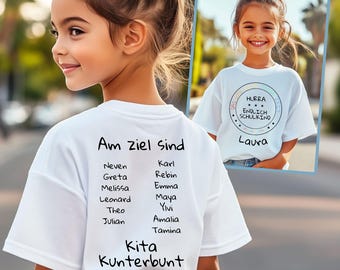Kinder T-Shirt für Jungs und Mädchen Kita Abschied, personalisiert Einschulung T-Shirt Kindergarten Abschluss T-Shirt Kita Zeit, Erinnerung
