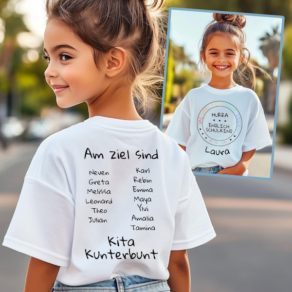 Camiseta infantil para niños y niñas, camiseta personalizada de despedida de jardín de infantes, camiseta de primer día de clases, camiseta de graduación de jardín de infantes, recuerdo del tiempo de jardín de infantes