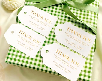 Vielen Dank, dass Sie Geschenkanhänger - maßgeschneiderte Geschenkanhänger, personalisierte Folie gedruckt Tags, Urlaub Geschenkanhänger, Urlaub Gastgeschenke, Papieranhänger