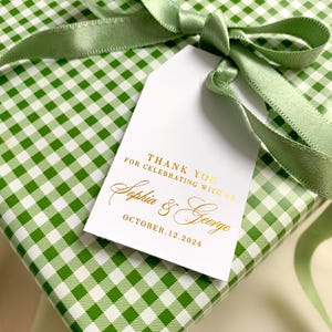 Etichetta regalo di ringraziamento - Etichette personalizzate, etichette di ringraziamento, etichette regalo in lamina d'oro, etichette di carta, bomboniere per le feste