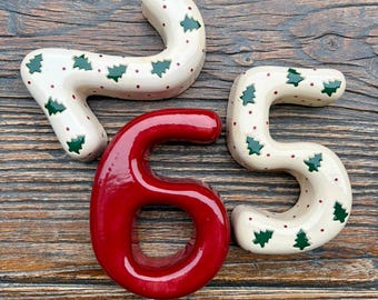 Personalized House Number - Christmas Door Sign