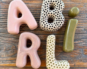 Custom Bubble Letter - Personalized Nursery Ceramic Letter