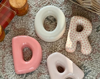 Handmade Custom Ceramic Letters - Personalized Bubble Names