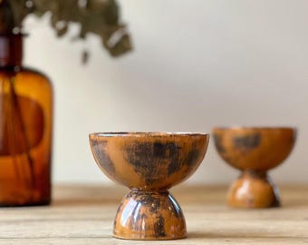 Ceramic Rustic Ice Cream Footed Bowl – Handmade Rustic Appetizer Bowls - Snack Dish - Fruit or Snack Bowl – Unique  Design Bowl for Dinner