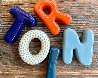 Custom Ceramic Bubble Letter  - Personalized Baby Gift