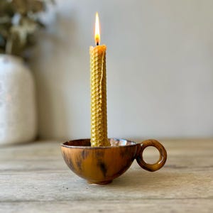 Vintage Style Ceramic Dinner Candle Holder - Handmade Candle Holders  - Minimalist Decor Candle Holder - Meditation Gift - Wedding Gift
