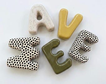 Handmade Ceramic Bubble Letter - Custom Wall Decor