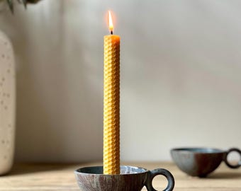 Handmade Ceramic Candle Holder - Ceramic Vintage Candlestick - Aesthetic Home Decor - Stoneware  Mini Candle Holder - Unique Home Decor