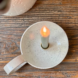 Handmade Ceramic Candle Holder: Modern Nordic Dinner Table Candlestick