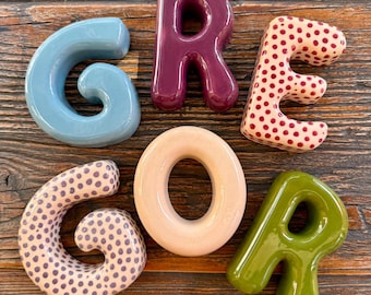 Ceramic Bubble Letter - Personalized Name Sing
