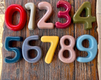 Handmade Ceramic House Number - Ceramic Number Sings