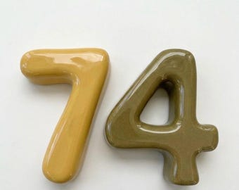Ceramic House Numbers - Modern Ceramic Number