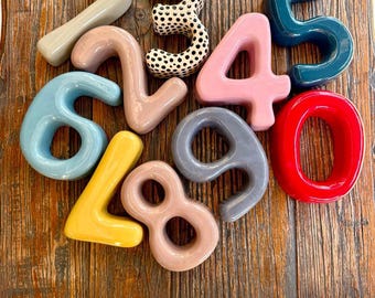 Modern Address Sign - Ceramic Bubble House Number