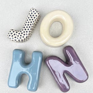 Ceramic Bubble Letter : Personalized Nursery Wall Decor image 13