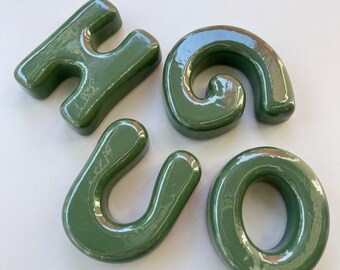 Personalized Ceramic Letter - Ceramic Bubble Letters