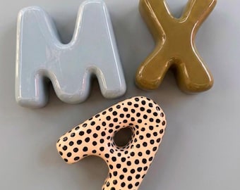 Handmade Custom Ceramic Letters - Personalized Baby Gift
