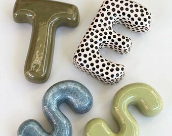 Custom Alphabet Sign - Ceramic Bubble Letters