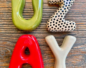 Ceramic Bubble Letter - Personalized Ceramic Letters