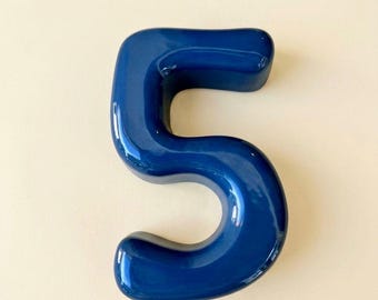 Personalized Ceramic House Number Sign - Modern Ceramic Bubble Numbers