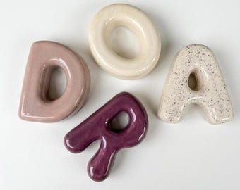 Personalized Ceramic Letter - Ceramic Bubble Letters