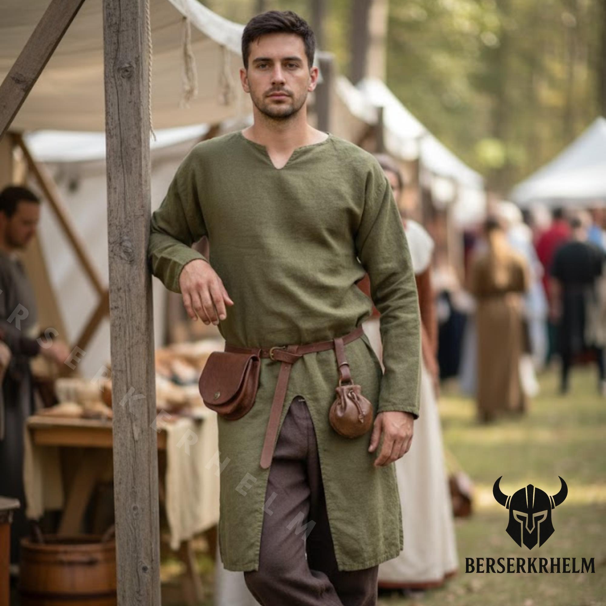 Mens Medieval Tunic Viking Shirt LARP Costume - Renaissance Faire ...