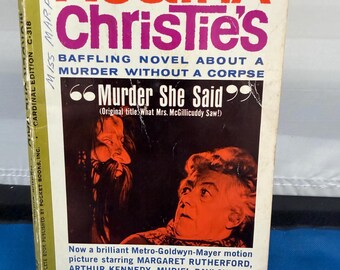 Agatha Christie’s Murder She Said 1961 paperback tie-in to MGM movie