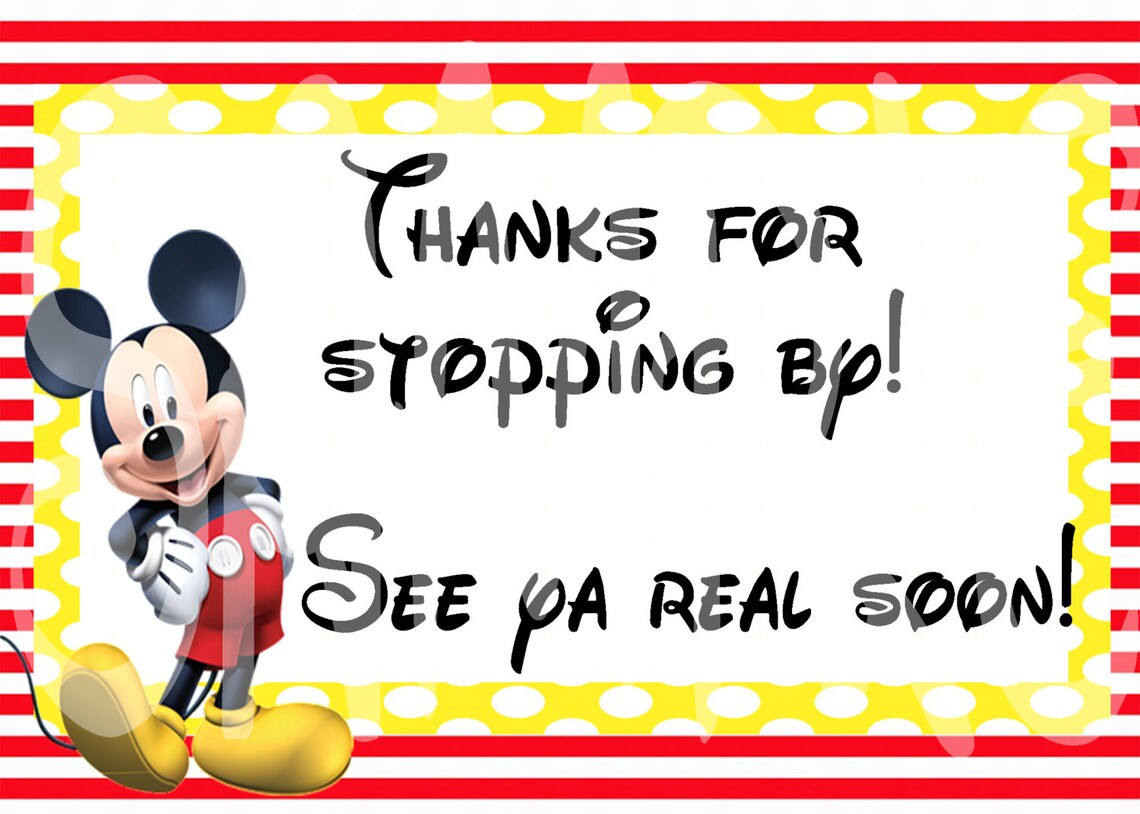 Mickey Mouse Inspired Mousekatools and See Ya Real Soon Signs | Etsy