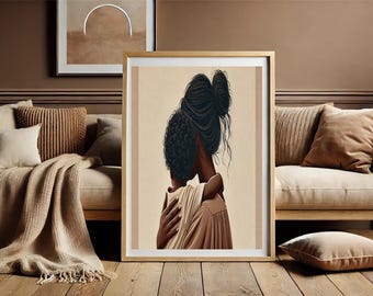 Moment of Love - Minimalist art | Instant Download Mother & Child Wall Art - Perfect Mother&#39;s Day Gift! High Quality Print