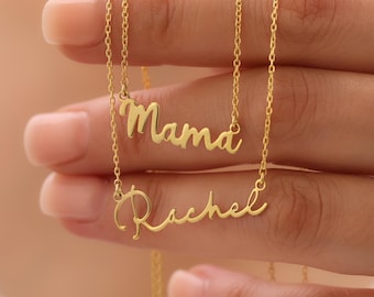 Name Necklace, Dainty Name Jewelry, Custom Name Necklace, Personalized 14K Gold Name Necklace, Birthday Gift for Her, Mother's Day Gift