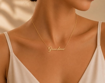 Dainty Grandma Necklace, Sterling Silver Grandma Necklace, Grandma Jewellery, Gift for New Grandma, Perfect Christmas Gift, New Mum Gift