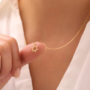 Star of David Necklace Jewish Star of David Necklace Jewish Star Charm Silver Magen David Tiny Star of David Necklace Dainty Star of David