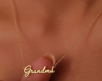 Dainty Grandma Necklace, Sterling Silver Grandma Necklace, Grandma Jewellery, Gift for New Grandma, Perfect Christmas Gift, New Mum Gift