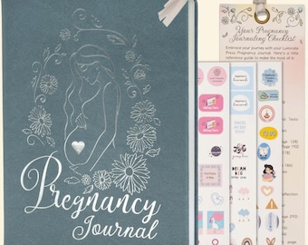 Keepsake Pregnancy Journal Gift Set: Vegan Leather Bump Diary