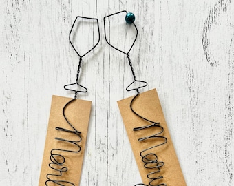 Unique Personalized bookmark, Wine enthusiast bookmark, wedding favor bookmark, best friend bookmark gift