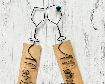 Unique Personalized bookmark, Wine enthusiast bookmark, wedding favor bookmark, best friend bookmark gift