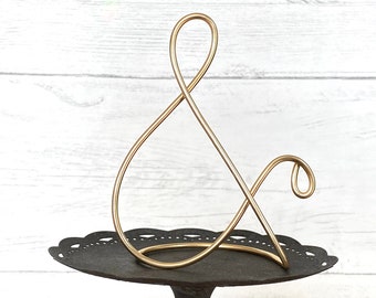 Gold Ampersand Symbol 4 1/2”, Table Top ‘&’ Sign, Wedding Sign