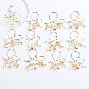 Unique Wedding favors, Wine Charms, Custom Bridesmaid Gift, Unique Bridal Shower Favors, Unique Wedding Place Card, Personalized Wine Charms
