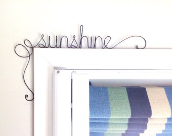 Unique sunshine Door Sign,  Unique Over the Door sunshine Wall Word
