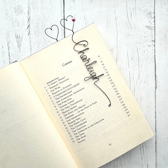 Personalized Wire Name Bookmark for Book Lovers