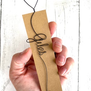Handmade Unique Personalized Wire Bookmark with Heart Shaped topper, Personalized Wire Bookmark with Heart image 5