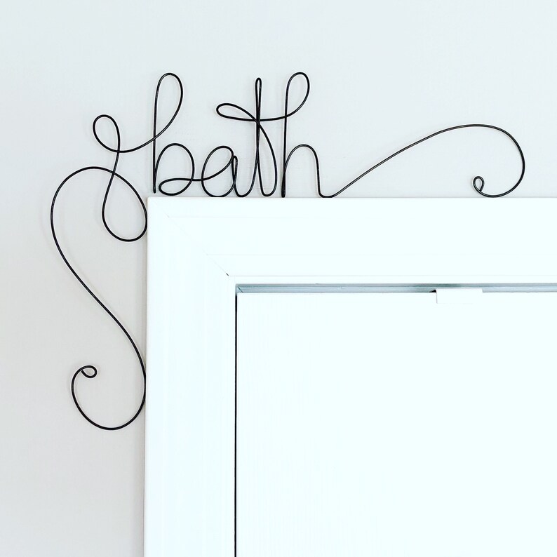 Unique Bath Door Sign Unique Over The Door Bath Wall Word Etsy