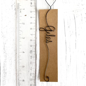 Handmade Unique Personalized Wire Bookmark with Heart Shaped topper, Personalized Wire Bookmark with Heart image 3