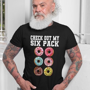 Sprawdź moją koszulkę Six Pack, koszulkę Donut Lover, zabawną koszulkę do ćwiczeń, koszulkę Six Pack, zabawną koszulkę do ćwiczeń, koszulkę Donut