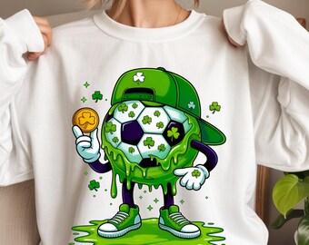 St Patrick's Day Shamrock Soccer PNG, Irish Lover Gift (Digital Download)