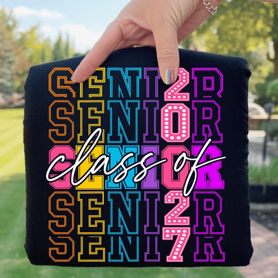 Senior 2027 PNG, Class of 2027 Graduation Design (Digital Download)