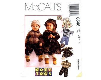 McCall's 8548 Sewing Pattern Toddlers Jacket Dress Pants Cap Hat Size: 2 - 3 - 4