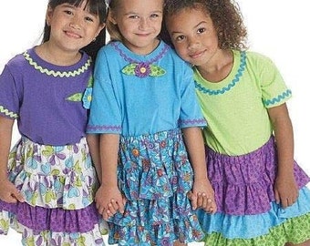 McCalls Pattern M6021 Girls Skirt and Headband Sz: 3-4-5-6 NIP