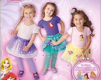 Simplicity Disney Princess Pattern 1432 Toddler's Disney Princess Tutus Sizes: 1/2-4