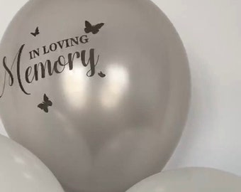 Memorial Balloons Remembrance Funeral Celebration of Life Commemorative Balloons NEW - 33 CT