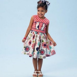 McCall Pattern Company M6945 Children's Dresses Leggings and Hair Bow, Size: 6-7-8 image 2